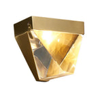Aplique de pared Fleur de cristal y cobre, en un ambiente residencial acogedor