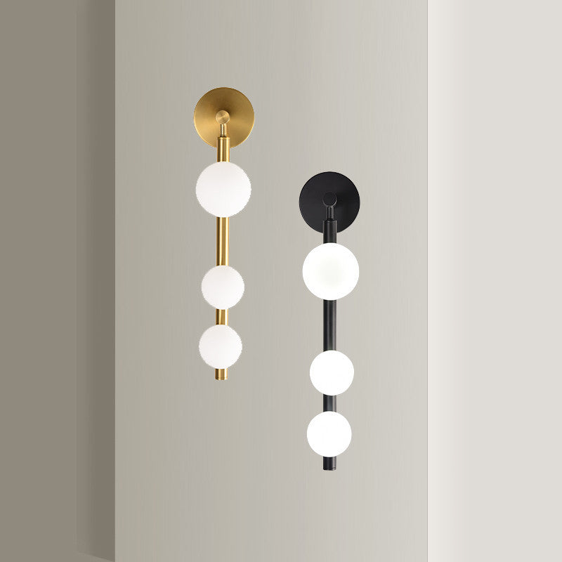 Aplique de pared Rocío de vidrio postmoderno, en un salón elegante