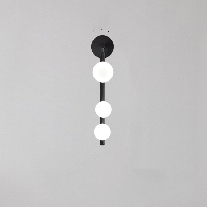 Aplique de pared Rocío de vidrio postmoderno, vista frontal del diseño