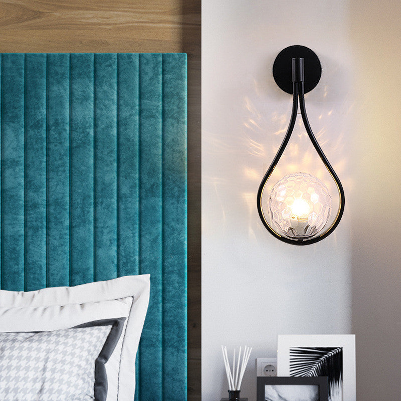 Aplique de pared Selene de vidrio opal, vista frontal del diseño