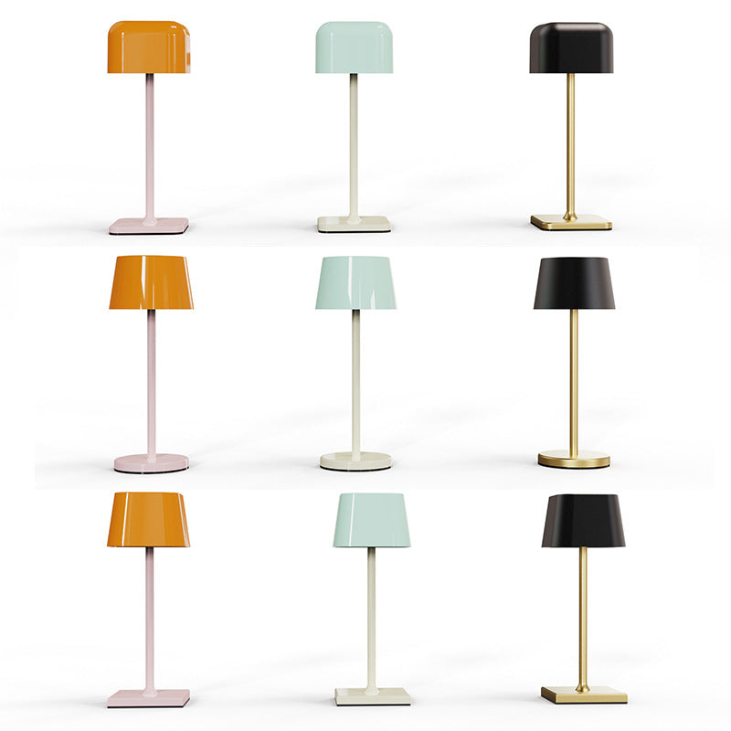 Lámpara de mesa Iris LED recargable, detalle del acabado
