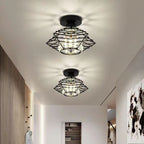 Lámpara de techo Vienna de cristal, en un salón elegante