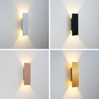 Aplique de pared Nara de aluminio con luz cálida japandi, integrado en la decoración del hogar