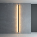 Aplique lineal Kiro de acrílico LED, vista frontal del diseño