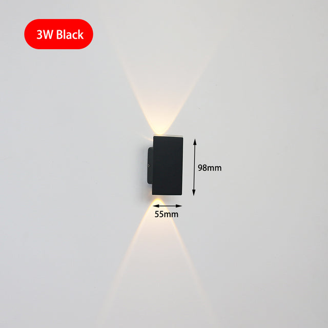 Aplique de pared Nara de aluminio con luz cálida japandi, difusor de acrílico iluminado