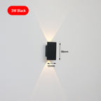 Aplique de pared Nara de aluminio con luz cálida japandi, difusor de acrílico iluminado