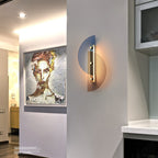 Aplique de pared Gala de vidrio moderno, vista frontal del diseño