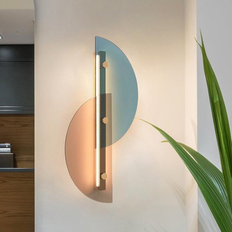 Aplique de pared Gala de vidrio moderno, en un salón elegante