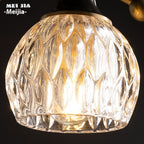 Lámpara de techo Aurum de cobre, vista frontal del diseño