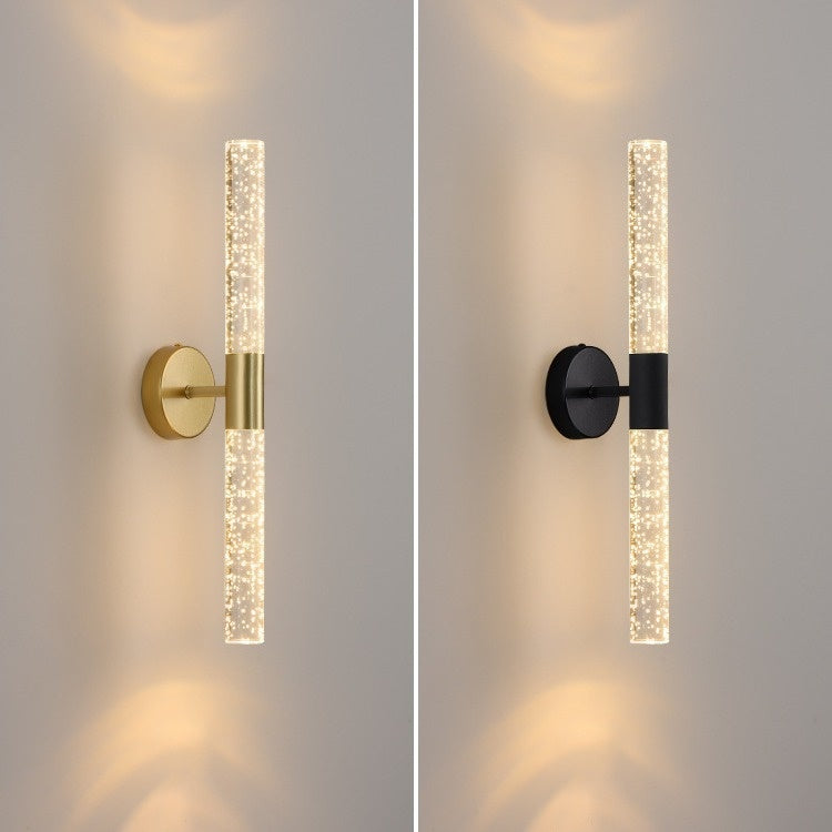 Aplique de pared Perla de hierro con burbujas, detalle del acabado
