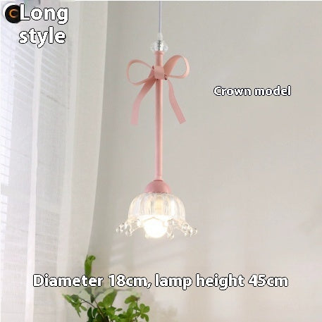 Lámpara colgante Lazo de estilo cream, vista frontal del diseño